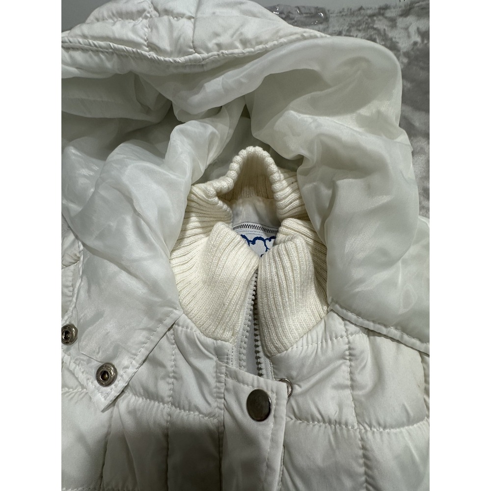 Ashley by 26 International Jacket Women's Size Small White Quilted‎ Zipper EUC - Picture 3 of 11